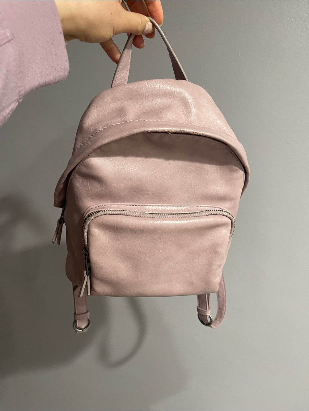 Universal Thread Blush Pink Mini Faux-Leather Backpack